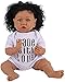 JeeKoudy Réincarné bébé Poupées, Poupées Reborn, Peau Noire 58cm Baby Doll 23inch Corps Entier Silicone éaliste Main du Nouveau-né Reborn bébés Tout-Petit Fille, 1#