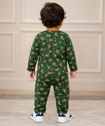 Image of 3BROS BodySuit /Dress for Boys /Girls Full Pajama & Casual Full Sleeves Night Suit Top Combo Kids Set