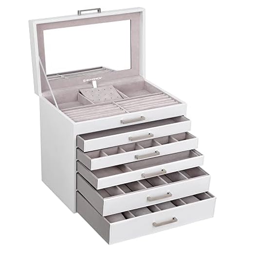 Schmuckschatulle | großer Schmuckkasten | mit 6 Ebenen