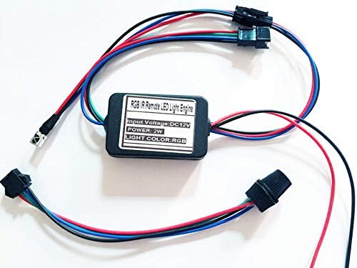 Mini IIIuminator Car Use 12V RGB LED Light Source 24Key IR Remote for PMMA Plastic Optic Fiber Side Glow Cable
