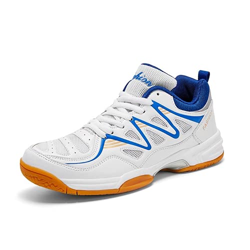 zxcvb Badminton Tennis Shoes Mens Indoor Court Training Shoe Racketball Squash Volleyball Sneaker Shoes (11,Blue)