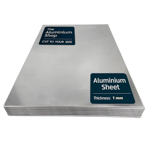 Aluminium Sheet Plate 1mm Thick Cut To Any Size for DIY Kickplates Panels Crafts (250mm x 500mm)