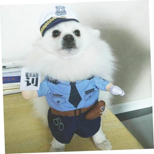 Disfraz policía para gatos y perros pequeños XL miniatura 5