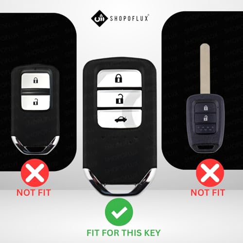 Image of SHOPOFLUX Metal Key Cover Compatible for Honda Elevate | City | Amaze | WRV | CRV | Jazz | 3 Button Smart Key