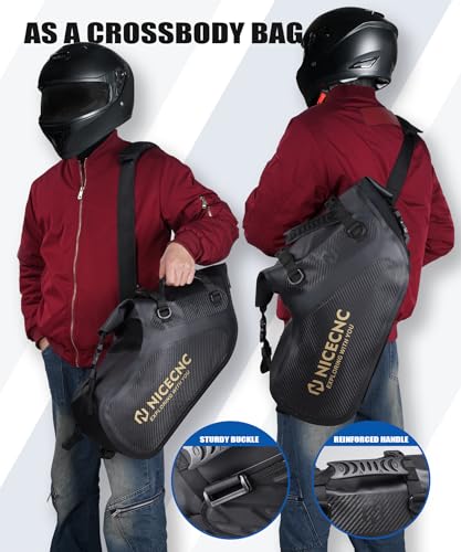 NICECNC Motorcycle Saddlebags Waterproof Heat-Resistance Saddle Bags motorcycles 28 L Pannier Bag Anti-Vibration Motor Side Bag Universal Motorcycle Trunk Accessory for Adventure and Sport Bike Racks