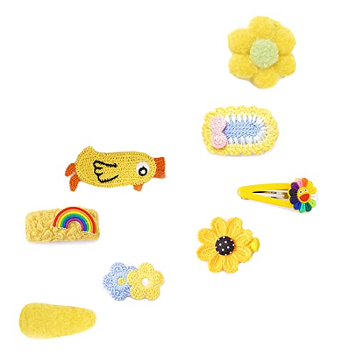 8pc Alligator Hair Clip Set for Toddlers, Cute Accessories