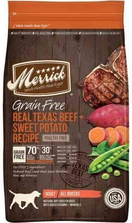 Merrick Grain Free Dry Dog Food Recipes, Texas Beef, 12 Pound