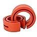2PCS Car Coil Spring Buffer Rubber, Universal Car Shock Absorber Cushion Spring Bumper Buffer C Type Reduce Noise Anti Vibration,Red