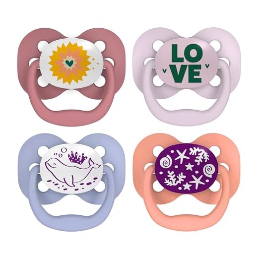 Dr. Brown's Advantage Symmetrical Pacifier with Air Flow, Pink Glow-in-the-Dark, 4-Pack, 0-6m