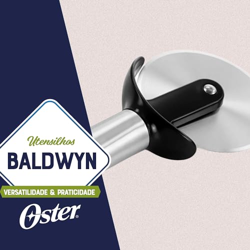 OSTER Cortador de Pizza Baldwyn - Utensílios de Cozinha, Lâmina de Aço Inoxidável, Modelo Ergonômico