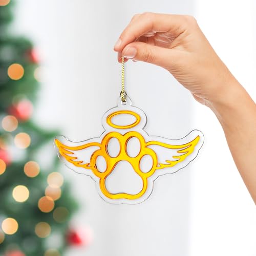 Dog Memorial Gifts for Loss of Dog, Loss of Pet Sympathy Gift Dog, Passing Away Remembrance Memory Ornaments for Dog Lovers, Pet Memorial Gifts for Dogs, Dog Paw with Angel Wings, Hanging Ornament Dog Memorial Gifts for Loss of Dog, Loss of Pet Sympathy Gift Dog, Passing Away Remembrance Memory Ornaments for Dog Lovers, Pet Memorial Gifts for Dogs, Dog Paw with Angel Wings, Hanging Ornament