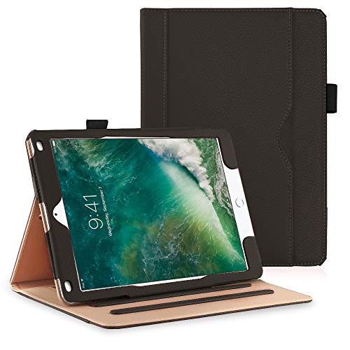 Anjoo Funda Compatible con iPad/iPad Air 1/ iPad Air 2 9.7 Pulgada, Auto-Sueño/Estela y Función de Soporte, Smart Cover Carcasa Compatible con iPad 2017/2018, Marron Oscuro