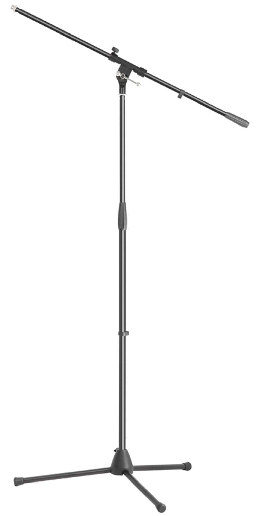 2 x ADAM HALL Profi Mikrofonständer Mikrofonstativ S5B mit Galgen/Schwenkarm, Höhe 94-160 cm, Mikrofonklammer/Mikrofonklemme schwarz + 1 x Tragetasche für 2 Stative