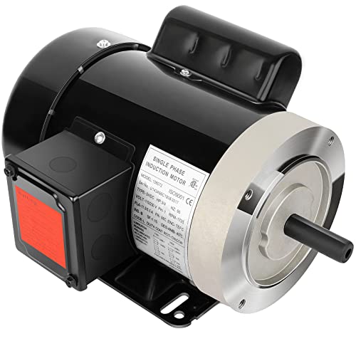 3/4Hp Electric Motor 1725Rpm General Purpose Single Phase Motor 115V/230V 56C Frame 5/8"Shaft Diameter Rolled Steel Shell 60Hz Tefc #TOP20