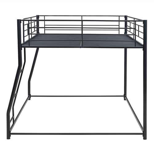 HomSof Metal Floor Bunk Bed, Full XL Over Queen, Black,82.4\'\'L x 62.4\'\'W x 53.7\'\'H - Thumbnail 7