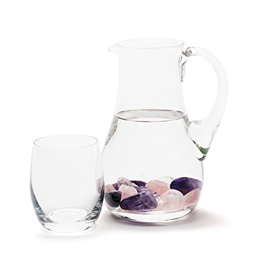 PURAJA Basis Set zur Wasserbelebung | Natürliche Trommelsteine | Premium Mischung für Edelsteinwasser | Grundmischung: Rosenquarz, Amethyst, Bergkristall (250g) - Image 3