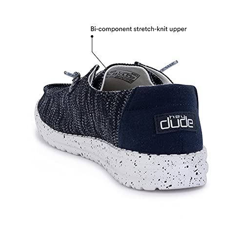 Hey Dude Women's Wendy Sox Navy Size 9 | Women’s Shoes | Women’s Lace Up Loafers | Comfortable & Light-Weight #TOP5