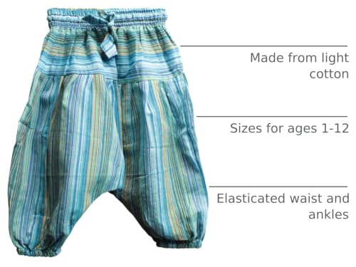 Image of Shopoholic Fashion Children Hippie Harem Loose Boho Trouser Hippy Colorful Kids Retro Comfy Pants