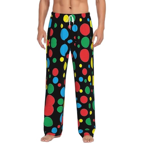 Pantalon de pyjama chaud en flanelle homme avec taille élastique confortable