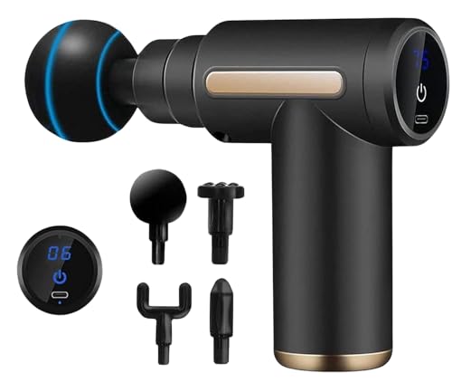 Mini Massage Gun Deep Tissue - 6 Speed Level, Portable Handheld Muscle Massager, Type C Charging & 1800mAh Battery, Ultra-Quiet Massage Gun, for Muscle Pain Relief Recovery and Relaxation and Gift