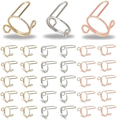 Wudu Nail Rings, 10PCS Adjustable, Reusable, Removable, Customizable, Set of 10 Pieces Gold,Silver,Rose Gold