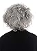 WIG ME UP- 31999-FR68A Peluca Carnaval Halloween Einstein científico Loco Abuelo Profesor...