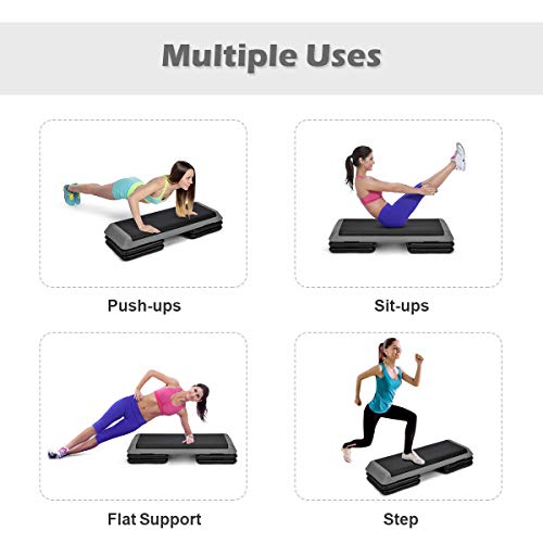 Goplus® 43'' Step Platform Adjustable Fitness Aerobic Stepper 4