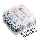 9-Key Gateron Switch Tester, Velocifire Switch Testing Tool for Mechanical Keyboards, with Clear Keycaps and O Rings