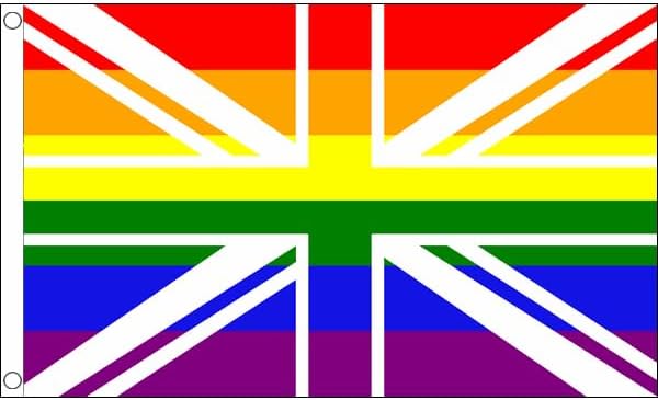 Rainbow Union Jack Small Flag 3ft x 2ft (90cm x 60cm)