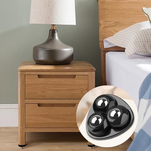 Landrain 20 Stück Mini 3 Rollen für Küchengeräte, 60 Grad Selbstklebendes Starkes Kugelrollen für Möbel