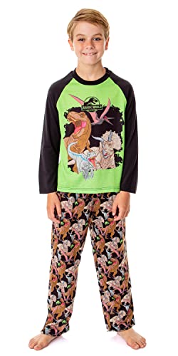 INTIMO Jurassic World Boys' Movie Film Dinosaurs Roaming Park Logo Sleep Pajama Set