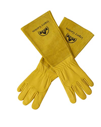 Legacy Gardens Protective Gloves For Women & Men | Thorn And Cut Proof Garden Work Gloves Suitable For Thorny Bushes Cacti Rose Pruning - Xl Yellow #TOP2