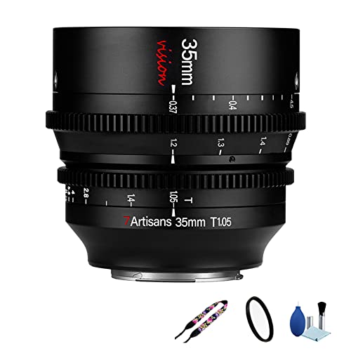 7artisan 35mm T1.05 APS-C Large Aperture Manual Focus Prime Fixed Focus Vision Series Cine Lens Cinematic Video Lens for Panasonic/Sigma/Leica L Mount SL TL CL -  7artisans, 7A-T1.05L-35mm