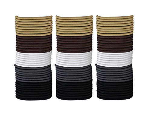 Goody Ouchless No Metal Elastics, 4mm Java Bean - 120-Count