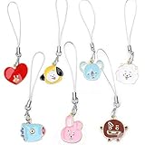 BTS Schlüsselanhänger Set, NALCY 7 Stück Bangtan Boys Schlüsselanhänger, Kpop BTS TATA CHIMMY Cooky RJ MANG KOYA SHOOKY, Deko für Rucksack/Tasche, A.R.M.Y