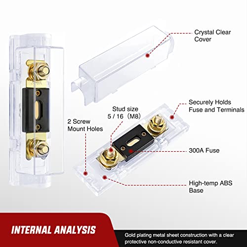 Nilight 2PCS 300A ANL Fuse Holder and ANL Fuses Electrical Protected by Nilight - Used condition - Image 6