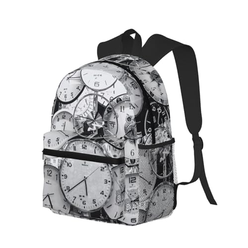 BREAUX Clock Art Print Lightweight And Comfortable Duffel Bag, Casual Daypack, Multipurpose Backpack2