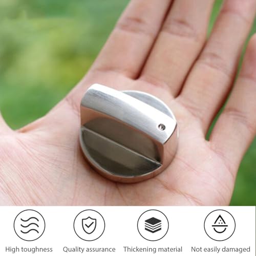 Qinsky Gasherd-Knauf,2er Pack Drehknopf Herd Gasherd Knöpfe Metall Gasherdknopf Gas Herd Steuer Knöpfe Metallofenknöpfe für Küchenherd Gasherdofen Kochfeld Zinklegierung 8mm*4cm