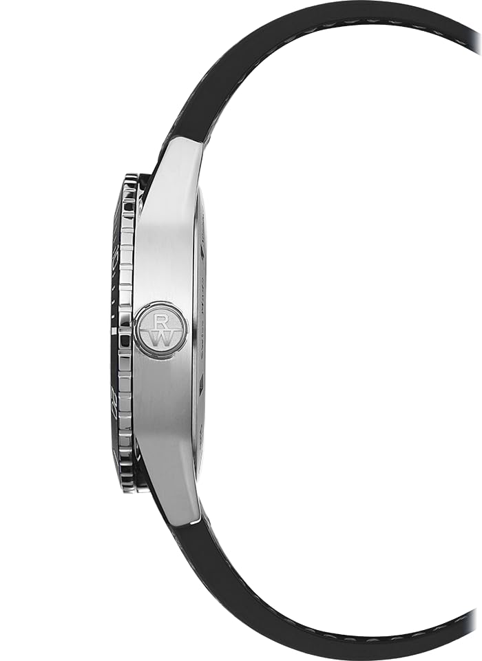 RAYMOND WEIL Freelancer Diver Men's Automatic Watch, Black Dial with Indexes, Black Ceramic Bezel, Rubber Bracelet, 42.5 mm (Model: 2775-SR1-20051)3
