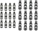 Quicauto 24 Pcs Rocker Arm and Lifter Kit with Gasket 5184296AH 5184332AA Compatible with Jeep Cherokee 3.2L Engines Compatible with Dodge Journey 3.6L Engines Compatible with Chrysler 300 3.6L