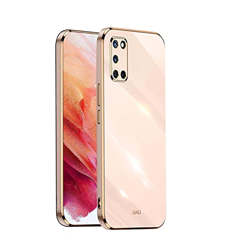 GOGME Funda para OPPO A52 / A72 / A92, Carcasa Suave Silicona TPU de Galvanoplastia Cubierta Delgado, Protector TPU a Prueba de Golpes Case Cover. Rosado