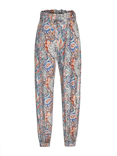 Women's Vibrant Paisley Print Harem Pants, Elastic Waist Loose-fit Trousers, Boho-Chic Style, Ideal for Summer Outings2