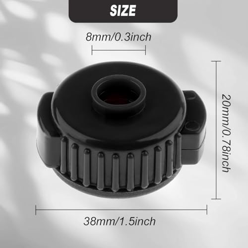 GATSUZG 10 Stück 8mm Quick-Release Cymbal Nuts, Schwarz Kunststoff Becken Verschlüsse Cymbal Toppers Cymbal Mate Zubehör Drum Replacement Parts für Percussion Drum Kits, mit Drum Gel Pads
