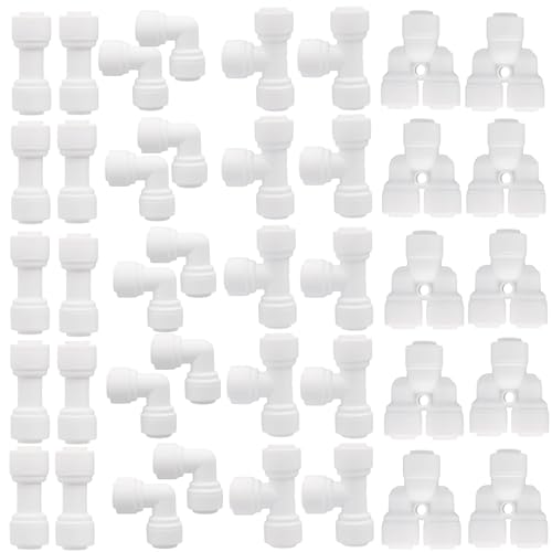 40 pcs Water Tube Fittings Kit,1/4