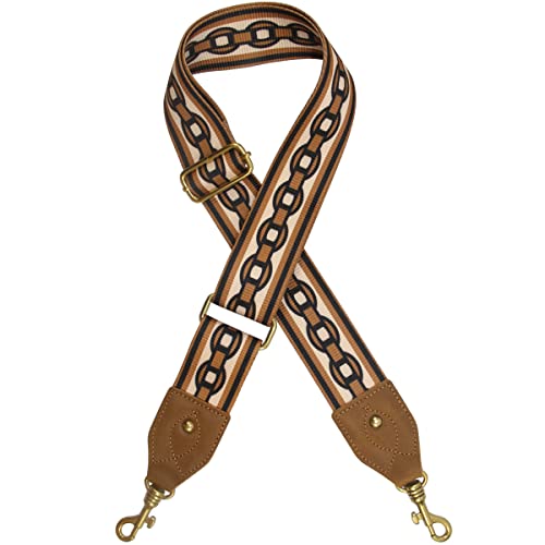 Duwi Wide Purse Strap Multicolor Striped Guitar Style Strap Adjustable