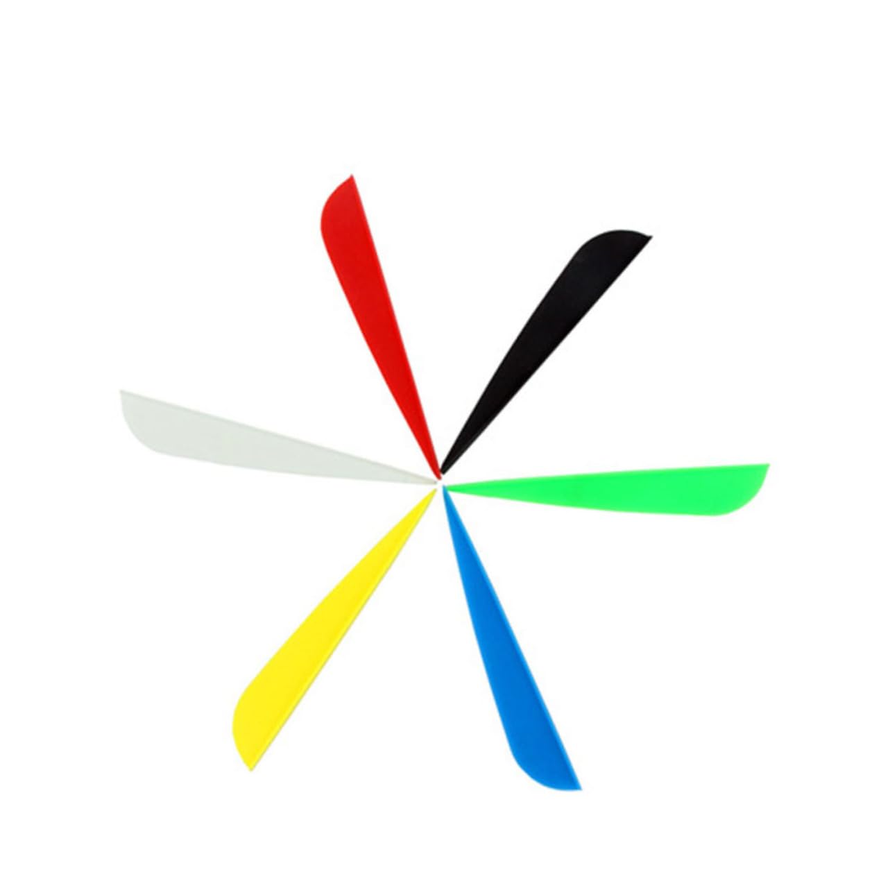 KOMBIUDA 27pcs Fletching Vanes 3 Inches Water Drop Shape Archery Accessories for 3D Bows