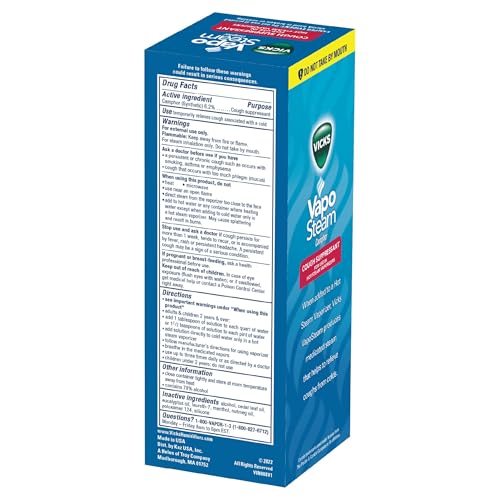 Image of Vicks Warm Steam Vaporizer Bundle with 8 Oz VapoSteam Liquid Cough Suppressant, Helps Relieve Coughing, for Use in Vicks Vaporizers and Humidifiers