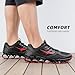 Men's Running Shoes Blade Non Slip Fashion Sneakers Breathable Mesh Soft Sole Casual Athletic Gym Walking Shoes Black Red 13