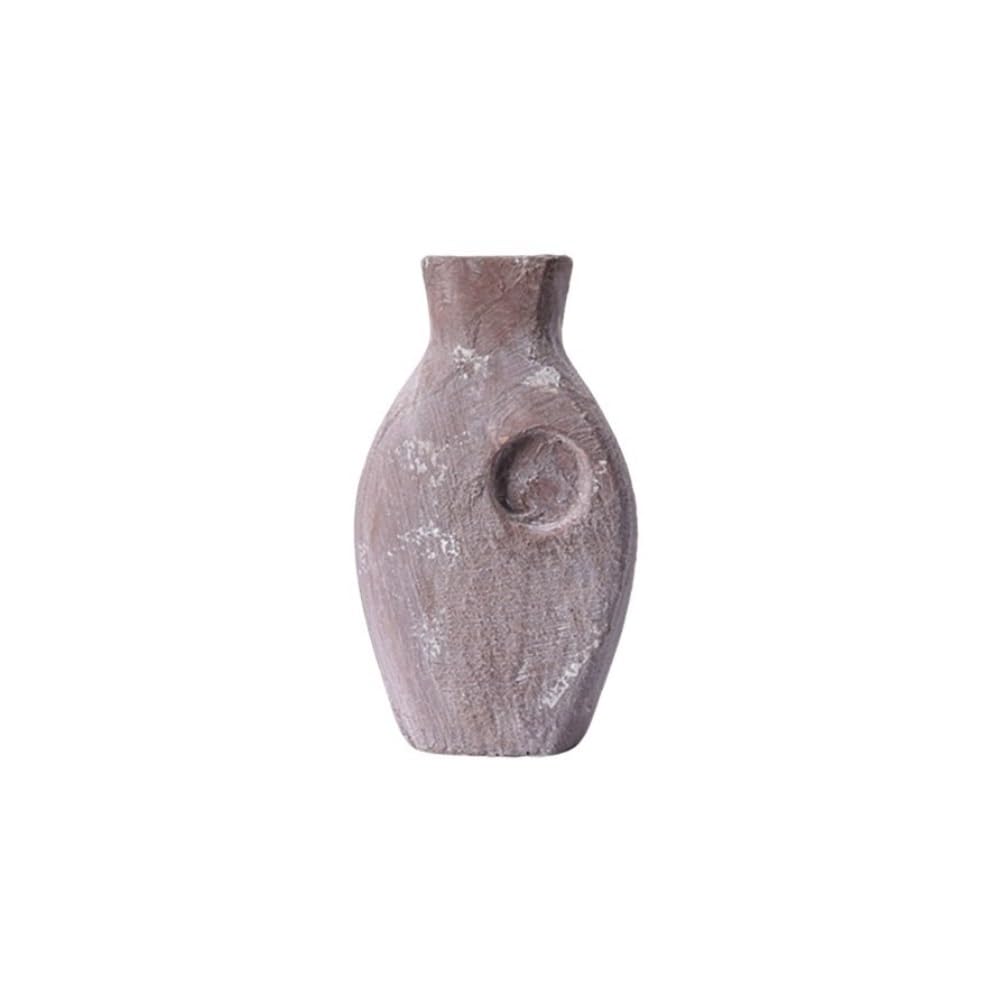 Ceramic Vase Set, Rustic Handcrafted Textured Pottery, Vintage Farmhouse Decor for Dried Floral Arrangements for Living Dining Room Kitchen