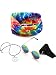 3 Pieces Hippie Costume Set, Include Peace Sign Necklace, Headband, Sunglasses for Theme Parties (Style A)